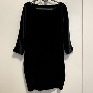 New York & Company Velvety Black Sheath Dress